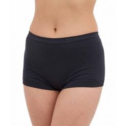 Bokserki damskie classic z wełną Brubeck COMFORT MERINO. Czarne bokserki damskie Brubeck, bez wzorów, z elastanu. Za 61.99 zł.
