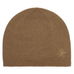 Czapka Tommy Hilfiger. Brązowe czapki damskie Tommy Hilfiger, na zimę, bez wzorów. Za 249.99 zł.