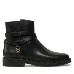 Botki MICHAEL Michael Kors. Czarne botki damskie MICHAEL Michael Kors, bez obcasa, na płaskiej podeszwie, bez zapięcia. Za 1,129.00 zł.