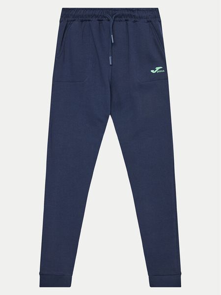Joma Spodnie dresowe New Metaverse 500775 Granatowy Regular Fit. Niebieskie spodnie dresowe chłopięce Joma, z bawełny. Za 39.99 zł.