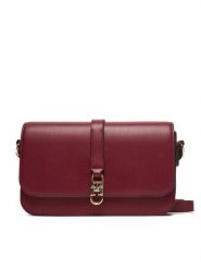 Tommy Hilfiger Torebka Th Libre Flap Crossover AW0AW17723 Bordowy. Czerwone listonoszki damskie Tommy Hilfiger, bez wzorów, ze skóry, bez dodatków. Za 519.99 zł.