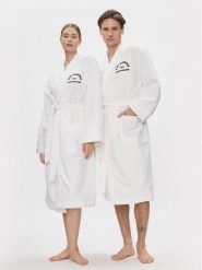 KARL LAGERFELD Szlafrok Unisex 215M2180 Biały Regular Fit. Białe szlafroki damskie KARL LAGERFELD, bez wzorów, z bawełny, bez kaptura. Za 549.99 zł.