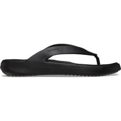 Japonki damskie Crocs Getaway Flip. Czarne klapki damskie Crocs, bez wzorów, bez obcasa, bez zapięcia. Za 191.64 zł.