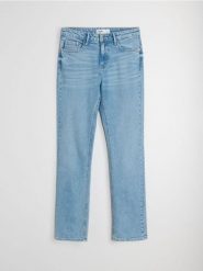 Jeansy comfort straight z efektem sprania - niebieski. Niebieskie jeansy damskie Sinsay. Za 59.99 zł.