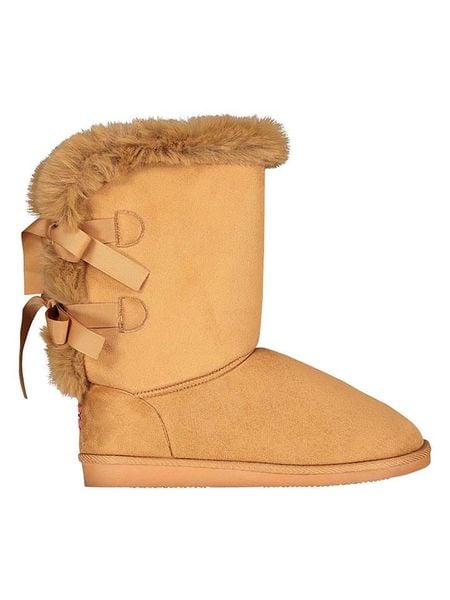 Geographical Norway Kozaki zimowe "Omarie" w kolorze jasnobrązowym rozmiar: 38. Brązowe kozaki damskie Geographical Norway, na zimę, z futra, bez obcasa, bez zapięcia. Za 92.42 zł.