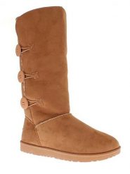 ISLAND BOOT Kozaki zimowe "Flora" w kolorze jasnobrązowym rozmiar: 38. Brązowe kozaki damskie Island Boot, na zimę, z materiału, bez obcasa, bez zapięcia. Za 162.49 zł.
