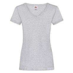 Koszulka Z Dekoltem W Szpic Dla Kobiet. Szare bluzki damskie Fruit of the Loom, s, bez wzorów, sportowe, bez kołnierzyka, bez ramiączek. Za 39.99 zł.
