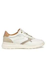Geox Sneakersy D55LPA 0BC11 C1RH6 Biały. Białe obuwie sportowe damskie Geox, ze skóry, bez zapięcia. Za 309.99 zł.