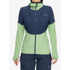 Bluza z kapturem damska La Sportiva Session Tech Hoody. Zielone bluzy damskie La Sportiva, bez wzorów, z kapturem. Za 599.49 zł.