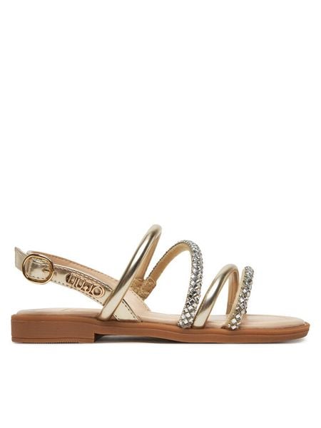 Liu Jo Sandały 4A5323 EX304 M Złoty. Żółte sandały dziewczęce Liu Jo, ze skóry, bez obcasa, bez zapięcia. Za 399.99 zł.