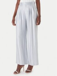 Eleh Spodnie materiałowe SS260403 Błękitny Relaxed Fit. Niebieskie spodnie materiałowe damskie Eleh, bez wzorów, z materiału. Za 440.99 zł.